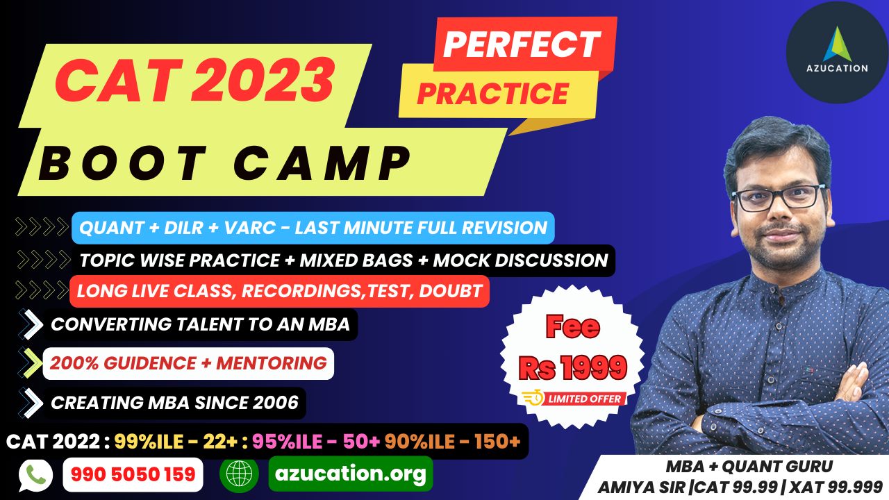 CAT 2023 BOOT Camp Azucation