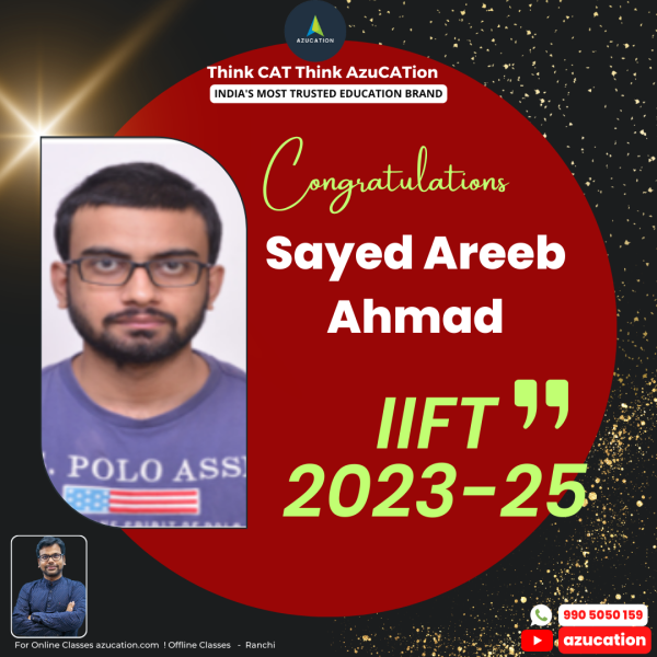 IIFT Sayed Areeb Ahmad