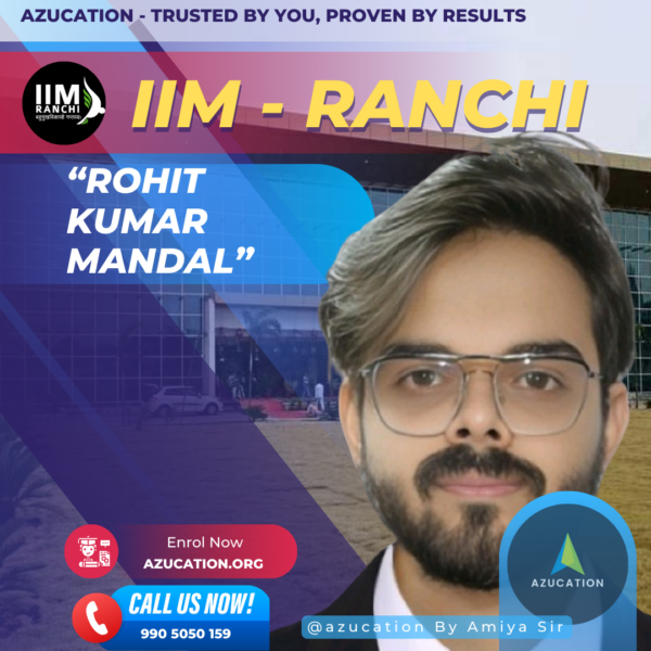 IIM Ranchi Rohit Kumar Mandal