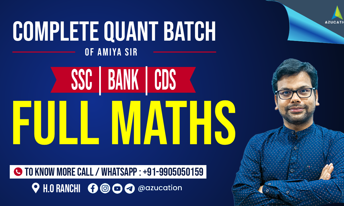 Complete Maths – SSC CGL | SSC All Exams | BANK | CDS 2024