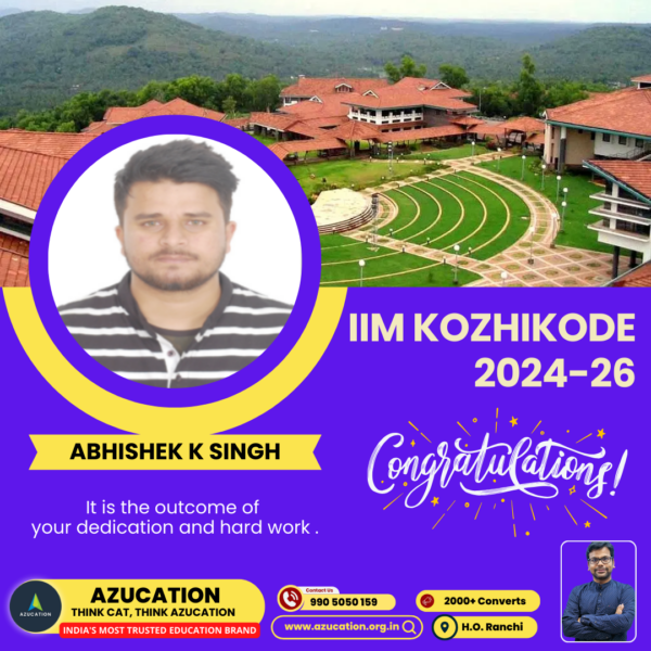 IIM Kozhikode Abhishek Kumar Singh