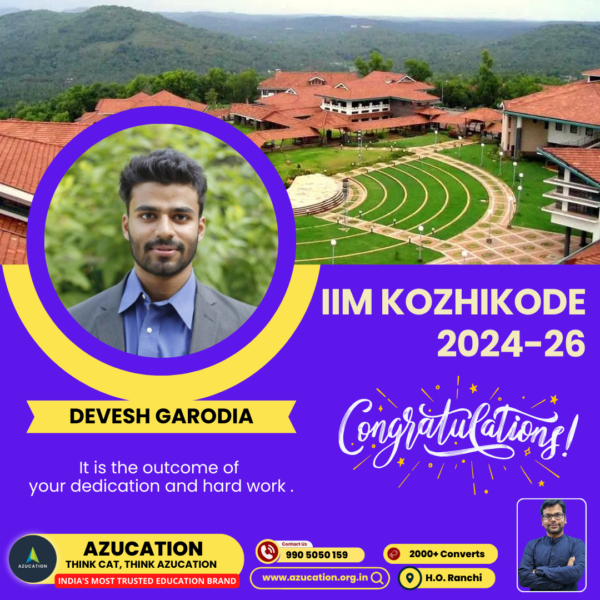 IIM Kozhikode Devesh garodia