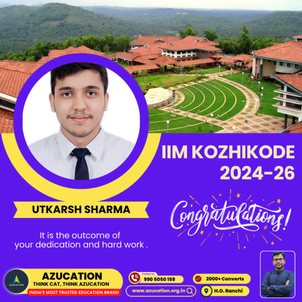 IIM Kozhikode Utkarsh Sharma